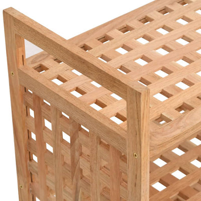 vidaXL Shoe Rack with Drawer 70x27x81 cm Solid Wood Walnut