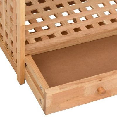 vidaXL Shoe Rack with Drawer 70x27x81 cm Solid Wood Walnut