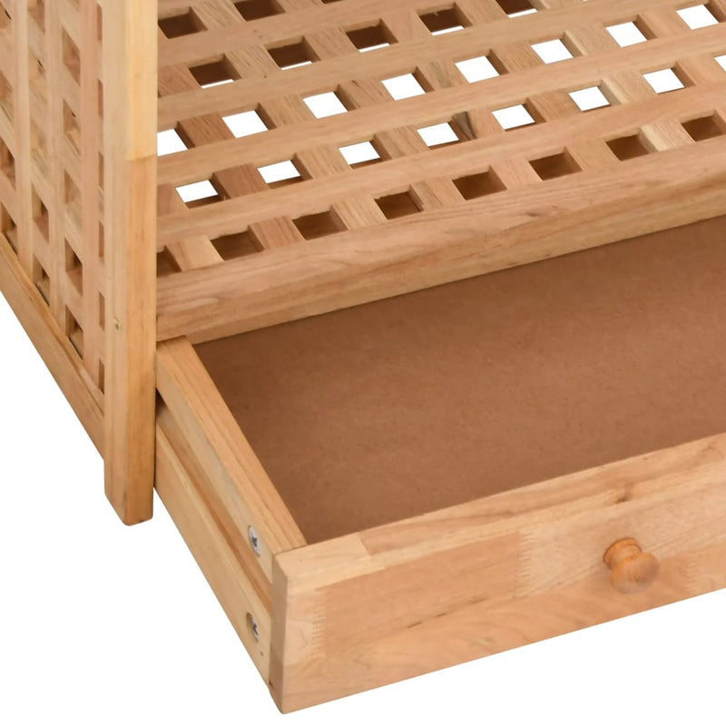 vidaXL Shoe Rack with Drawer 70x27x81 cm Solid Wood Walnut