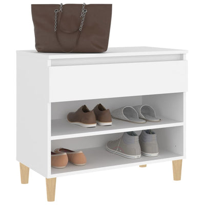 vidaXL Shoe Cabinet White 70x36x60 cm Engineered Wood