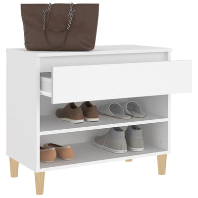 vidaXL Shoe Cabinet White 70x36x60 cm Engineered Wood