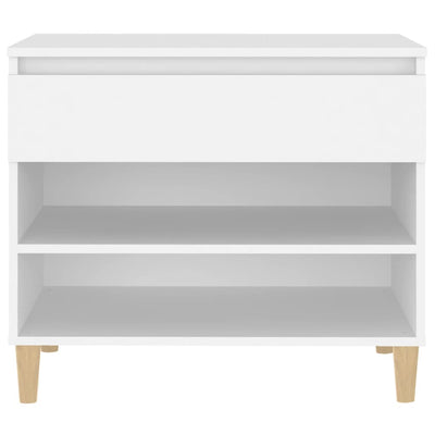 vidaXL Shoe Cabinet White 70x36x60 cm Engineered Wood