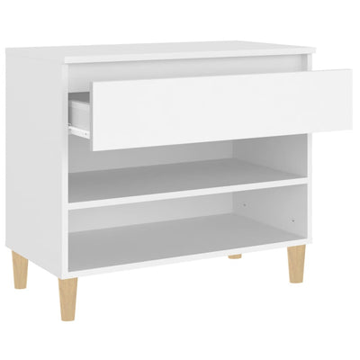 vidaXL Shoe Cabinet White 70x36x60 cm Engineered Wood