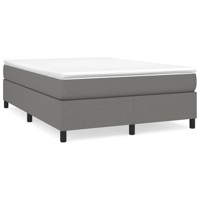 vidaXL Bed Frame without Mattress Dark Grey Double Fabric
