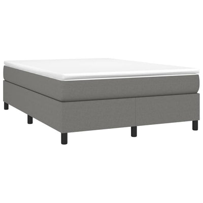 vidaXL Bed Frame without Mattress Dark Grey Double Fabric