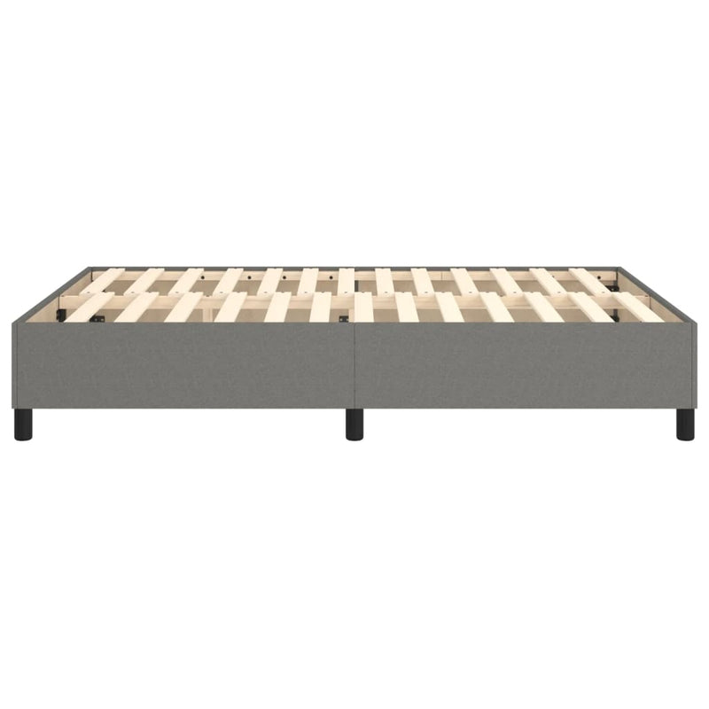 vidaXL Bed Frame without Mattress Dark Grey Double Fabric