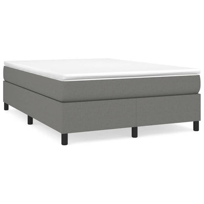 vidaXL Bed Frame without Mattress Dark Grey Double Fabric