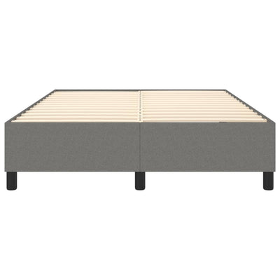 vidaXL Bed Frame without Mattress Dark Grey Double Fabric