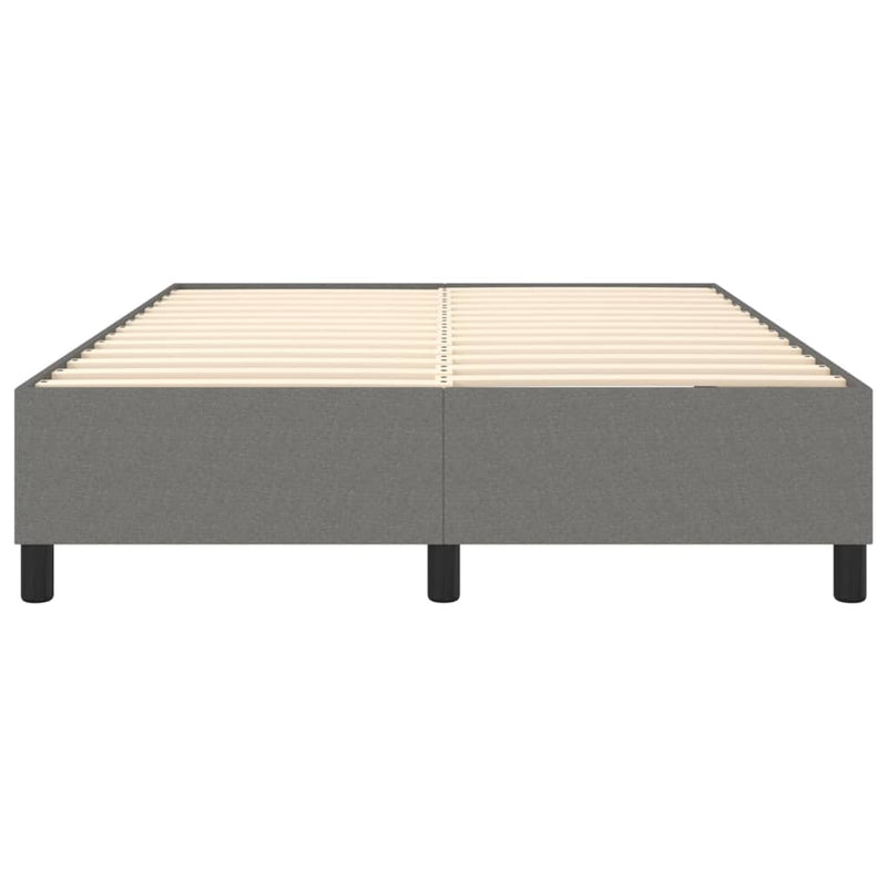 vidaXL Bed Frame without Mattress Dark Grey Double Fabric