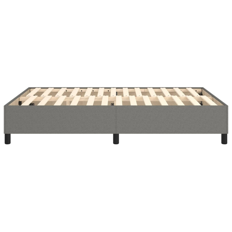 vidaXL Bed Frame without Mattress Dark Grey Double Fabric
