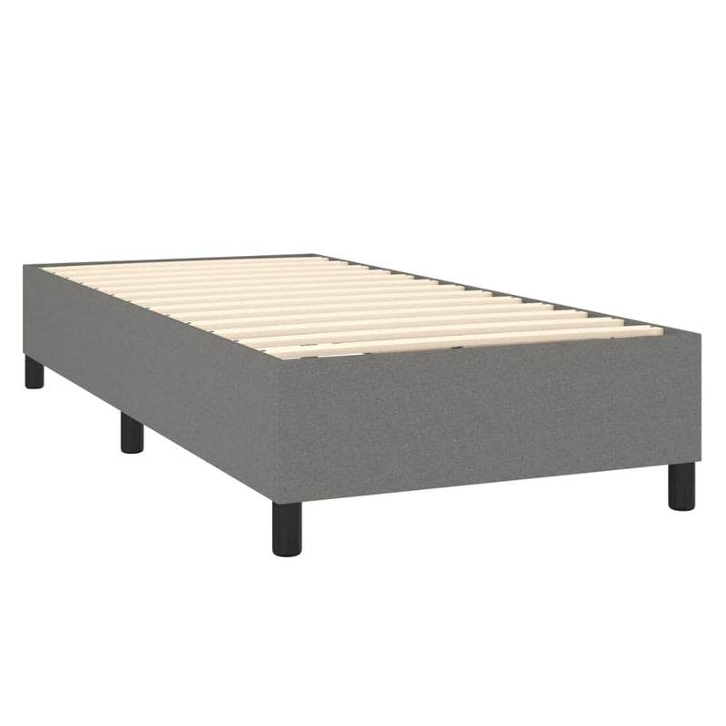 vidaXL Bed Frame without Mattress Dark Grey Double Fabric
