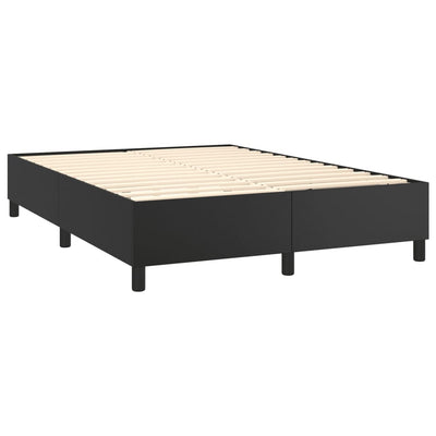 vidaXL Bed Frame without Mattress Black Queen Faux Leather