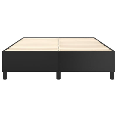 vidaXL Bed Frame without Mattress Black Queen Faux Leather