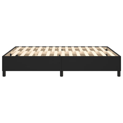 vidaXL Bed Frame without Mattress Black Queen Faux Leather