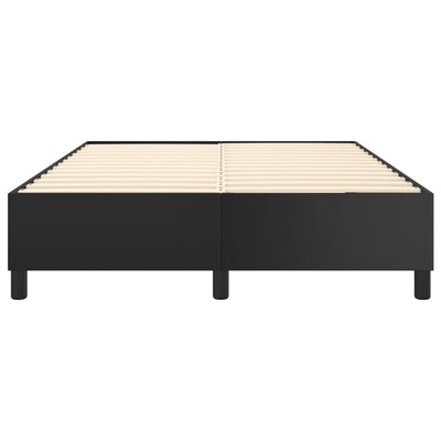 vidaXL Bed Frame without Mattress Black Queen Faux Leather