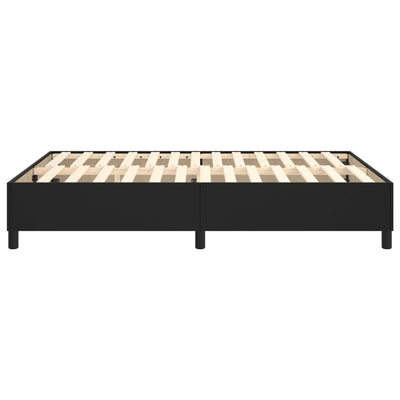 vidaXL Bed Frame without Mattress Black Queen Faux Leather