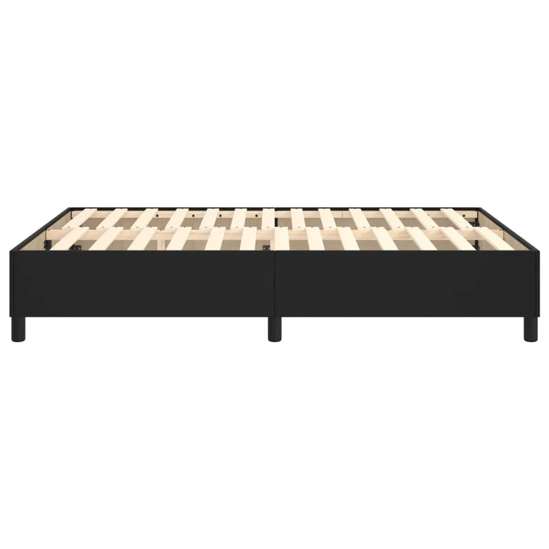 vidaXL Bed Frame without Mattress Black Queen Faux Leather