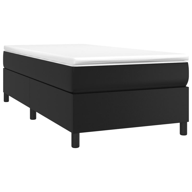 vidaXL Bed Frame without Mattress Black Queen Faux Leather