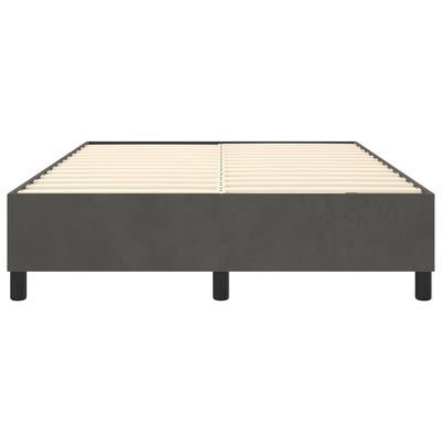 vidaXL Bed Frame without Mattress Dark Grey King Single Velvet