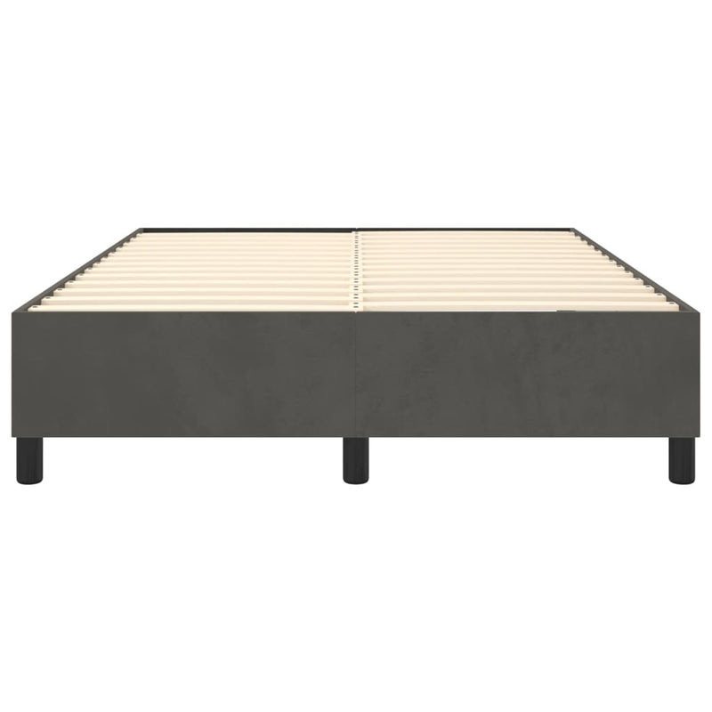 vidaXL Bed Frame without Mattress Dark Grey King Single Velvet
