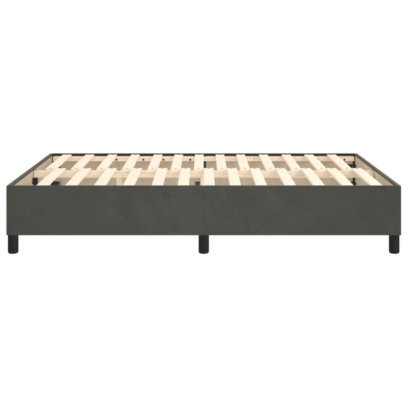 vidaXL Bed Frame without Mattress Dark Grey King Single Velvet