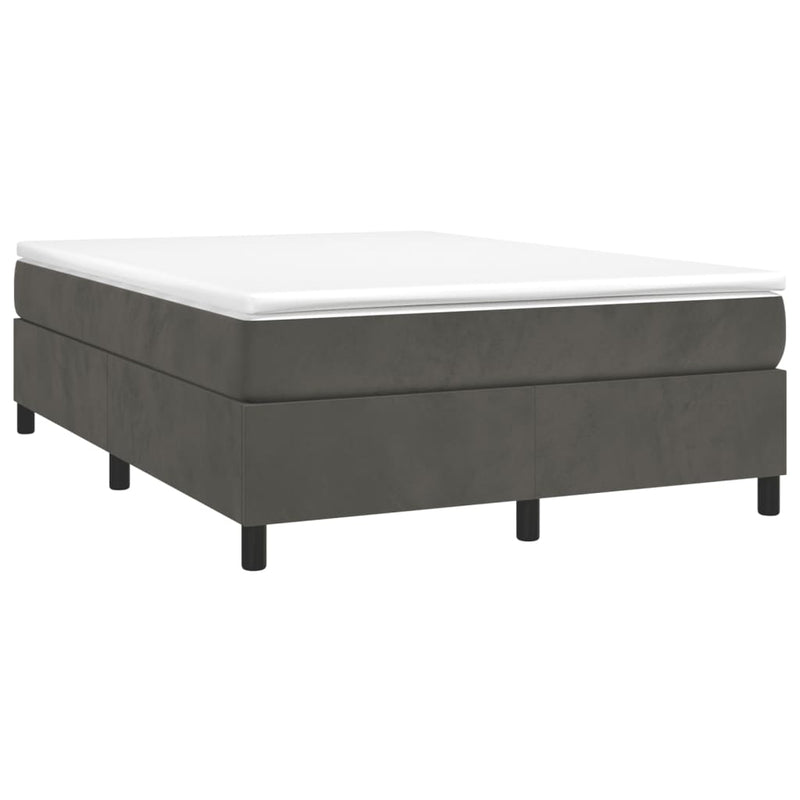 vidaXL Bed Frame without Mattress Dark Grey King Single Velvet