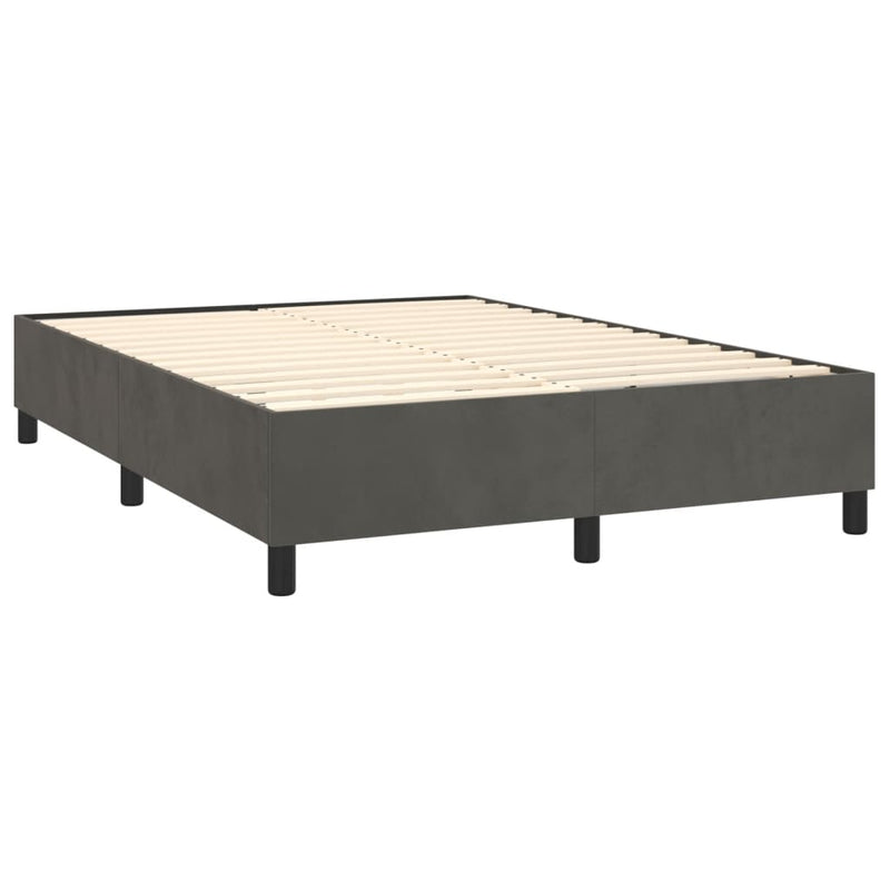 vidaXL Bed Frame without Mattress Dark Grey King Single Velvet