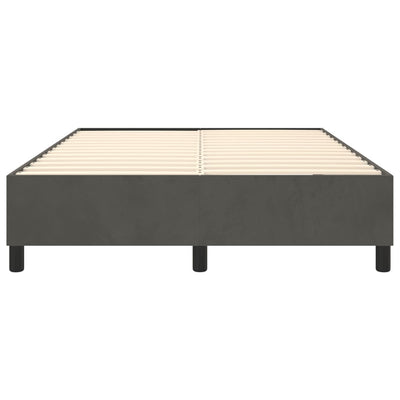 vidaXL Bed Frame without Mattress Dark Grey King Single Velvet