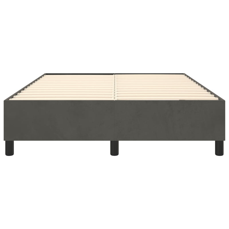 vidaXL Bed Frame without Mattress Dark Grey King Single Velvet
