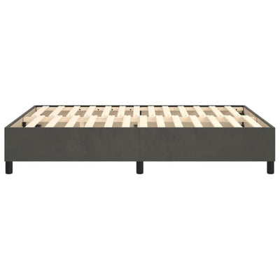 vidaXL Bed Frame without Mattress Dark Grey King Single Velvet