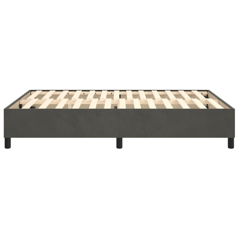 vidaXL Bed Frame without Mattress Dark Grey King Single Velvet