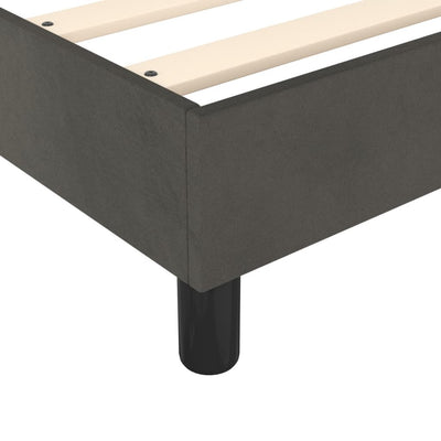 vidaXL Bed Frame without Mattress Dark Grey King Single Velvet