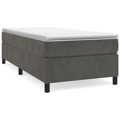vidaXL Bed Frame without Mattress Dark Grey King Single Velvet