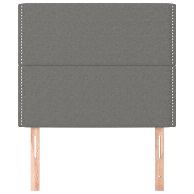vidaXL Headboards 2 pcs Dark Grey 80 cm Fabric