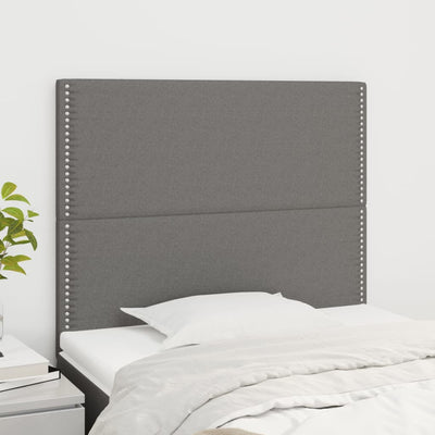 vidaXL Headboards 2 pcs Dark Grey 80 cm Fabric