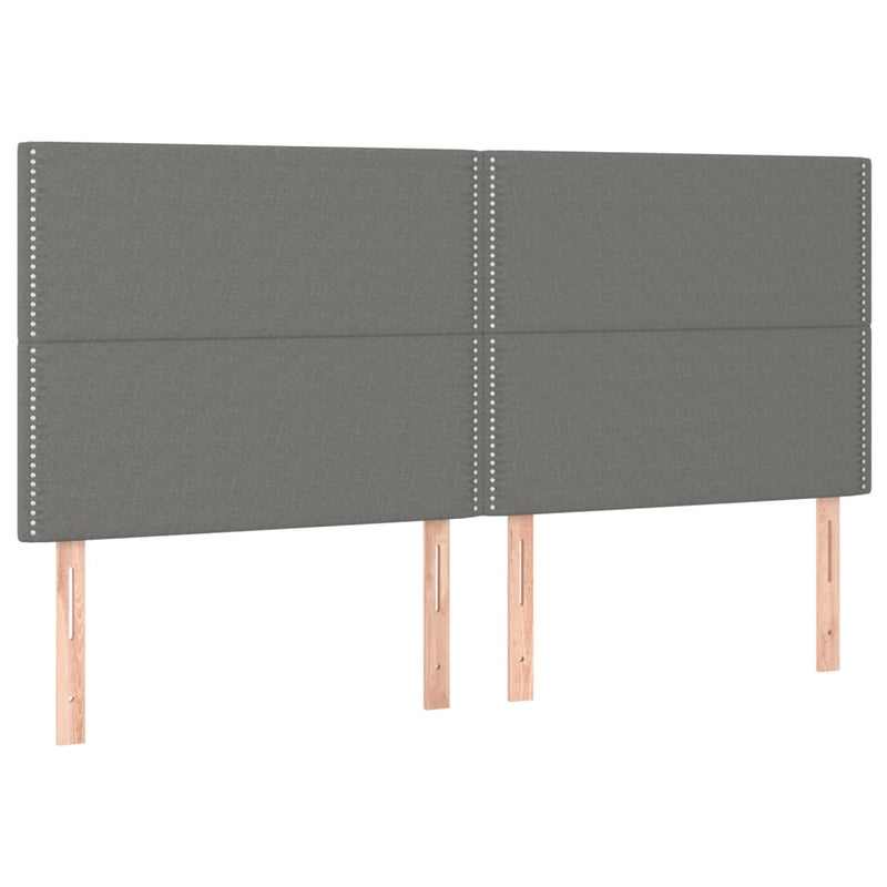 vidaXL Headboards 2 pcs Dark Grey 80 cm Fabric