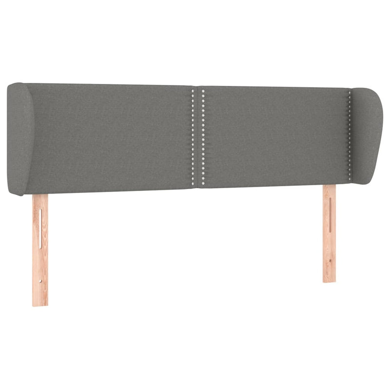 vidaXL Headboard with Ears Dark Grey 147 cm Fabric