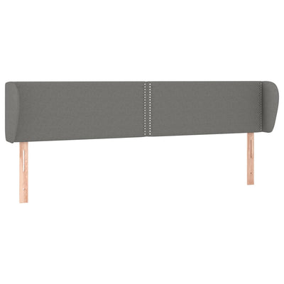 vidaXL Headboard with Ears Dark Grey 147 cm Fabric