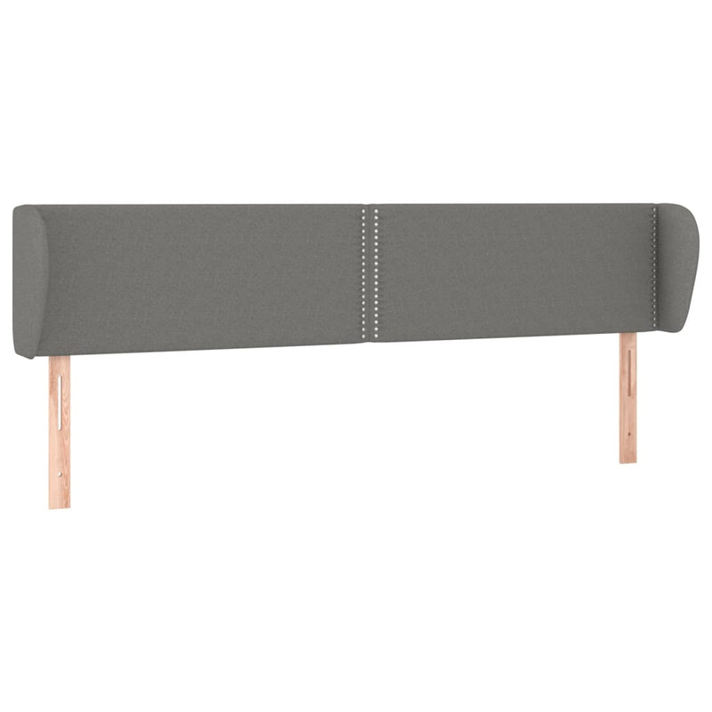 vidaXL Headboard with Ears Dark Grey 147 cm Fabric