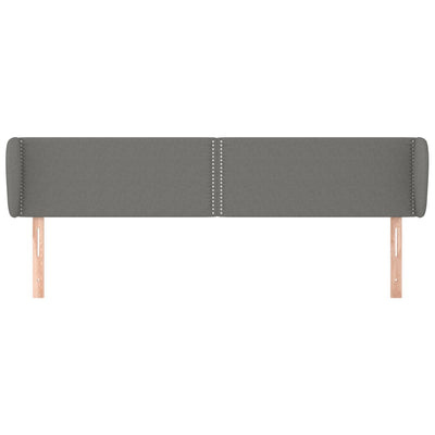 vidaXL Headboard with Ears Dark Grey 147 cm Fabric