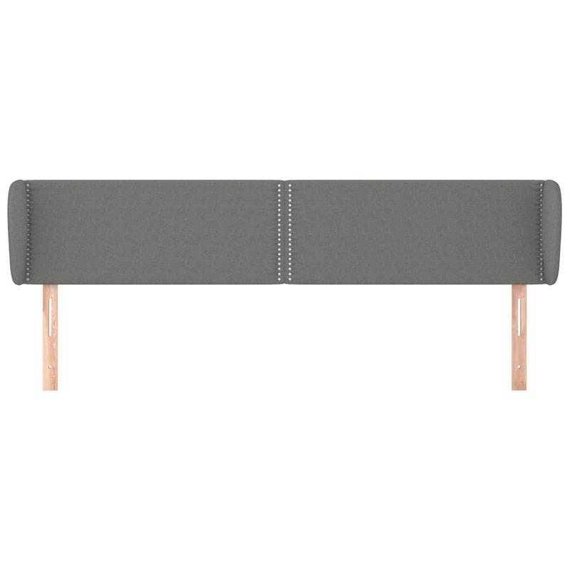 vidaXL Headboard with Ears Dark Grey 147 cm Fabric