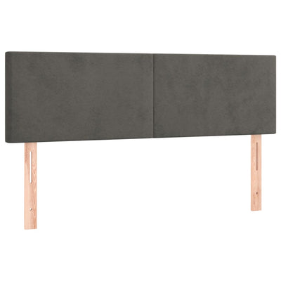 vidaXL LED Headboard Dark Grey 160 cm Velvet