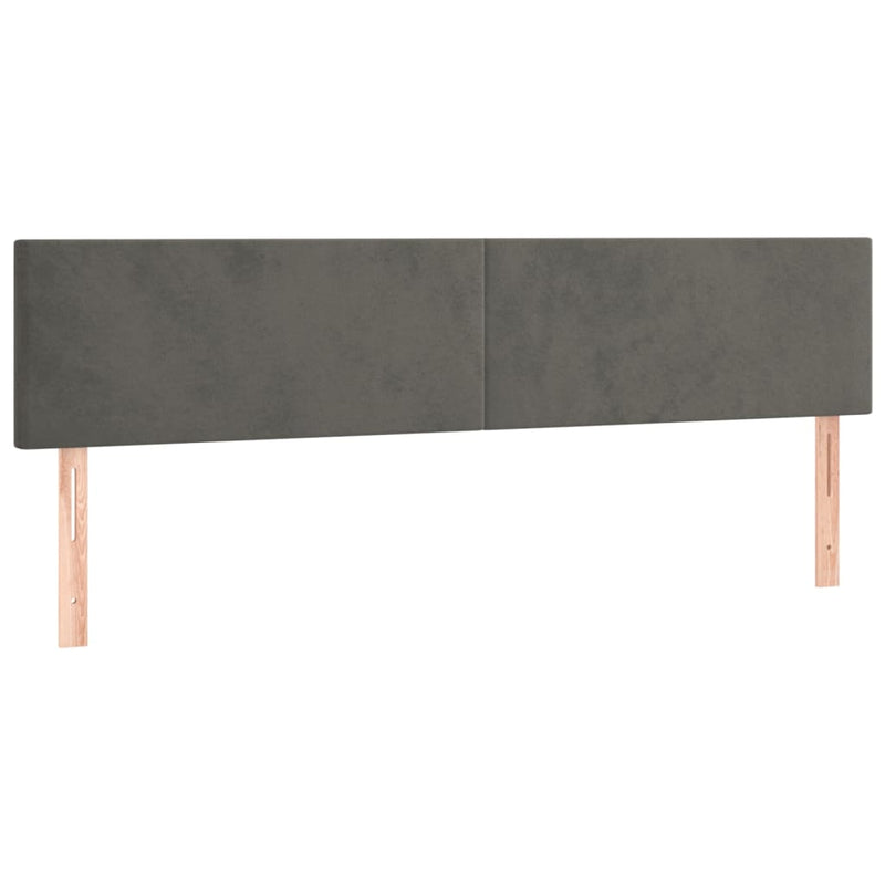 vidaXL LED Headboard Dark Grey 160 cm Velvet