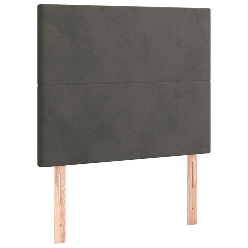 vidaXL LED Headboard Dark Grey 160 cm Velvet