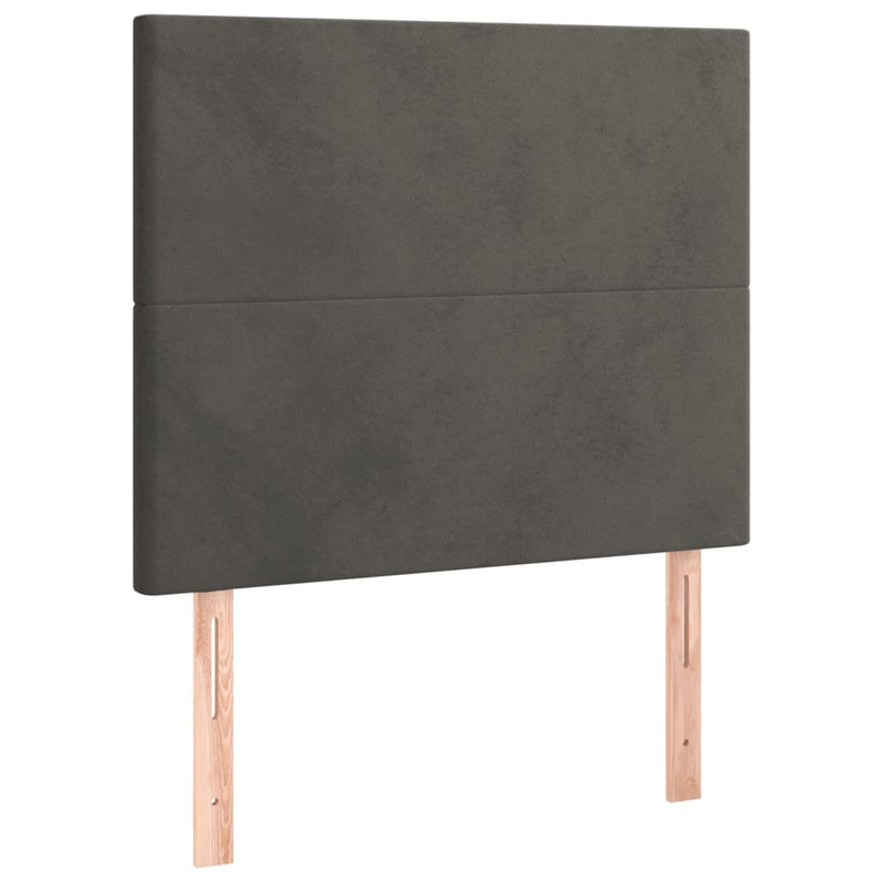 vidaXL LED Headboard Dark Grey 160 cm Velvet