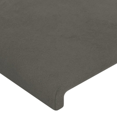 vidaXL LED Headboard Dark Grey 160 cm Velvet