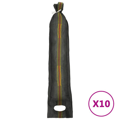 vidaXL Sandbags 100 pcs Dark Green 103x25 cm HDPE