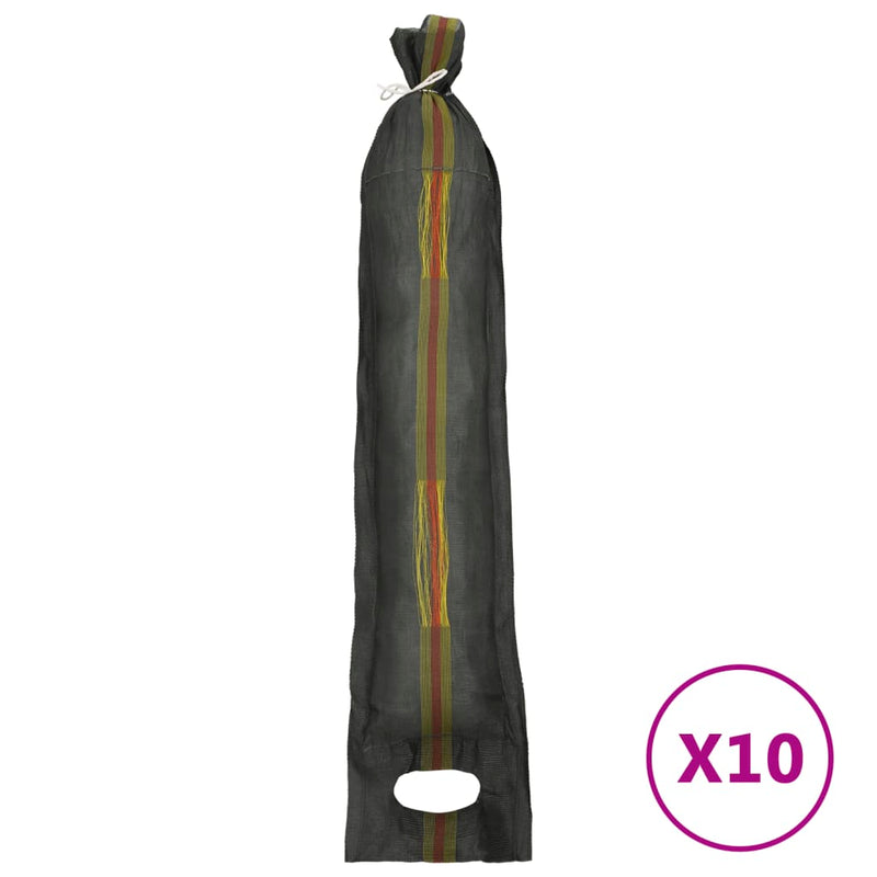 vidaXL Sandbags 100 pcs Dark Green 103x25 cm HDPE