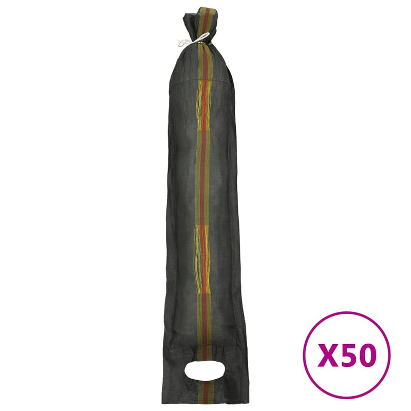 vidaXL Sandbags 100 pcs Dark Green 103x25 cm HDPE