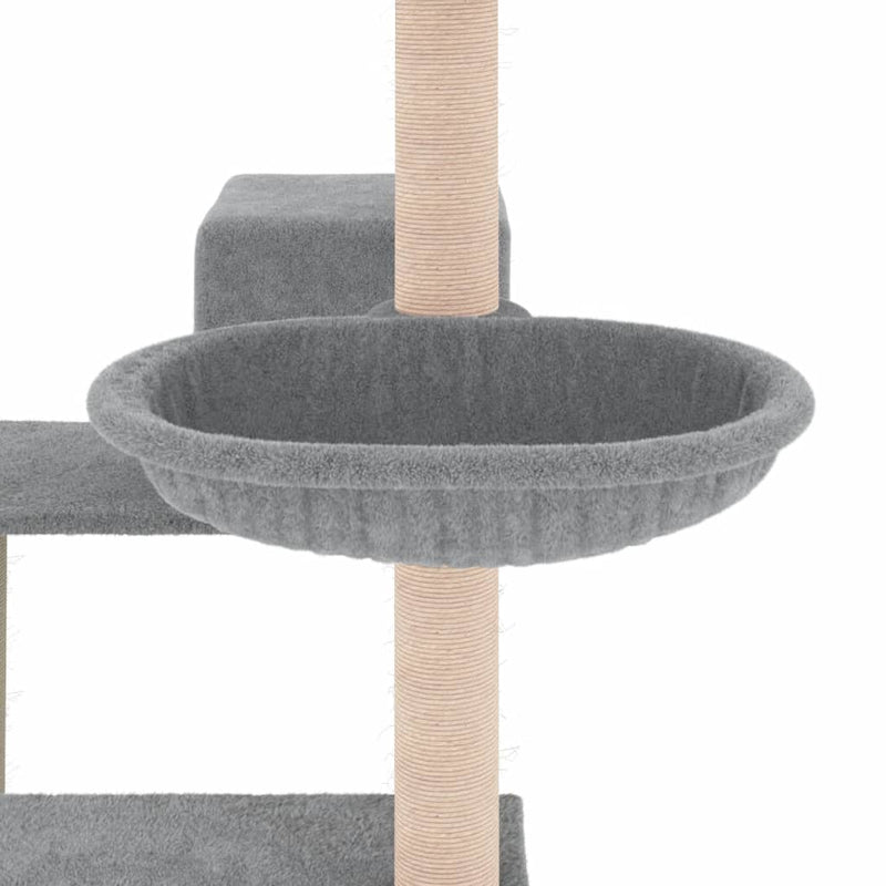 vidaXL Cat Tree with Sisal Scratching Posts Cream 132 cm